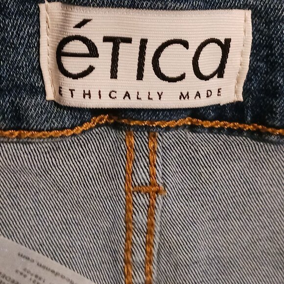 NEW Etica Denim Anya High Rise Modern Flare Jeans Northport Size 32‎ Raw Hem - Picture 13 of 16